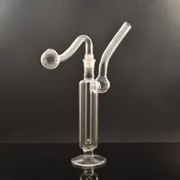Wholesale Cheapest Glass Oil Burner Bong Thick Pyrex Clear Hand Smoking Water Pipe 10mm Joint Ice Catcher Bong with Male Glass Oil Burner Pipes Dhl Free