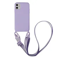 Crossbody Necklace Chain Cell Phone Case for iPhone 14 13 12 11 pro XS MAX XR 7 8 Plus SE Lanyard Silicone Neck Strap Cover Tape