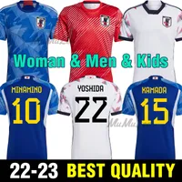 Japan 2022 Soccer Jersey Minamino Nagatomo Haraguchi Yoshida Tsubasa 2023 Atom Japanese 22 23 Football Shirt Honda Osako Woman Men Kids Kit Player Version fans