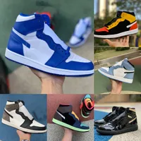 Hommes Femmes Chaussures d￩contract￩es Jumpman 1 Casual Shoes 1s High Og Crimson Tint Chicago Light Smoke Grey Shadow Obsidian Rookie of the Year Bred Toe Green Court Purple C01