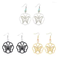 Stud Earrings 1 Pair Butterfly Crystal Drop Dangle Retro Simple Women's Earring Summer Jewelry Party Gift