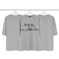Erkek Tişörtler Balencaigass Tasarımcı Tee 2022 Yaz Mektubu İmzası Kısa Kollu Pamuk T-Shirt Erkek Kadınlar Top