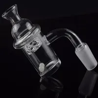 New 5mm Thick Bottom Quartz Banger Nail with cyclone Spinning Carb Cap & Terp Pearl Ball 10mm 14mm 18mm Female Male For Glass Bong236P