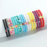 Bangle Miwens Colorful Heishi Bracelet Set For Women 2022 Summer Fruit Flower Watermelon Beaded Polymer Clay Jewelry Wholesale