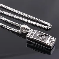 Fashion New design Stainless steel harmonica G pendant vintage mason Masonic pendants silver necklaces jewelry MP202407