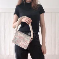 Evening Bags FIRMRANCH Retro Art Stylish Wild Fashion Color Snake Pattern Square Box Woven Shoulder Strap Design Female Underarm Bag Handbag
