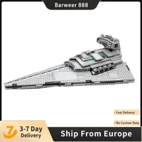 Famosa s￩rie de blocos de filmes Imperial Star Destroyer Modelo 1359pcs Bloco de constru￧￣o Brick Toys Kids Birthday Gift Conjunto compat￭vel com 75055
