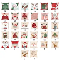 Party Supplies Merry Christmas Cushion Cover Santa Claus Elk Decorative Pillow Throw Sofa Case For Home Living Room Year Decoration