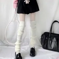 70 cm sopra il ginocchio jk jk uniforme gambe gamba scalda korean lolita girl women knit boot calzini accumula calzini calzini copertura riscaldamento fy3897 927