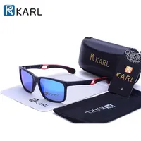 Square Polarized Sunglasses for Women TR90 Ultralight Frame Driving Sun Glasses Men Fishing Sunglass Red Mirror3106