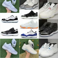 Men&women Trainers 11s Basketball Shoes Man Woman Mens Sneakers Space Jam Cap and Gown High Concord Platinum Tint Barons Legend Blue 25th Anniversary Low White