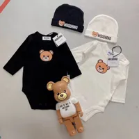 Luxury Designer Newborn Baby Girl Boy Rompers Clothes Infant Girls Letter Bear Print Long Short Sleeve Jumpsuits Onesie Bodysuit More Style