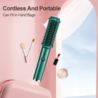 hair Brushes mini cordless styling tools for curly and straight Hot electric Hairs Brush One Step Dryer & Styler &Volumizer Multi-Functional Straightening & Brushs