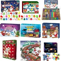 Christmas Toy Supplies 24pcs Fidget Toys Pack Mystery Advent Calendar Surprise Easter Bonus Box Antistress Simple Dimple Novelty Children Adult Gifts 220924