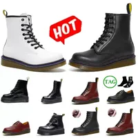 1460S Marten Boots Doctor 1461s Гладкая кожаная оксфордская зимняя ботинки наполовину черная белая мужская модная платформа снежных ботинок 34-47 евро 34-47