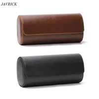Slots Watch Roll Travel Case Portable Leather Storage Box Slid In Out Jewelry Pouches Bags253H