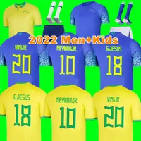 Soccer Jersey 2022 2023 Brasil Camiseta de Futbol Brazils Coutinho Football Shirt Richarlison Marcelo Pele Casemiro 22 23 Maillots män och barn sätter uniforms