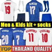 Top Thailand Quality Foden Kane Soccer Jerseys Sterling England Football Shirt Set Rashford Mount Sancho Grealish National Team 2021 Men Kid