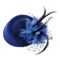 Hair Clips & Barrettes Fascinator Hats Headband Womens Feather Flower Brides Accessories Wedding217u
