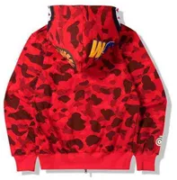 Mens Ape Designer Hoodie Tracksuit Zipper Sweatshirt Wgm Embroidery Shark Black Hip Hop Women Mouth Camouflage Coats