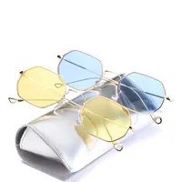 New 2021 Octagon Sunglasses Retro Round Steampunk Metal Sunglass Men Vintage Eyewear Accessories Women Sun Glasses Df674 5ekv