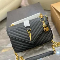 Luxury Handbag Shoulder Bag Brand Cross Body LOULOU Y Shape Designer Stitch Leather Ladies Metal Chain High Quality Flap Messenger