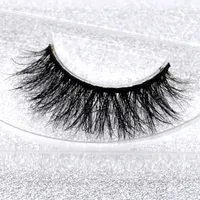 High Quanlity Fashion 3D Real Mink Lashes Natural Crisscross Black False Handmade Eyelashes Fake Eye Makeup Beauty 1Pair D107