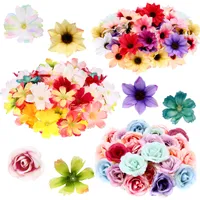 Kwiaty dekoracyjne mini głowice kwiatowe jedwab sztuczne różowe stokrotka kolory rzemieślnicze małe ozdoby sztuczne głowice piwonia dekoracje