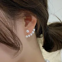 Dangle Earrings WUKALO Trend Simulation Pearl Female Gold Color Rhinestone Wedding Pendant Fashion Korean Jewelry