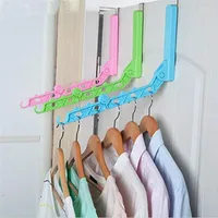 Hooks Creative Door Hanging foldble klädhängare 5 håls rack med krok spara klädbandsorganisatör torkning