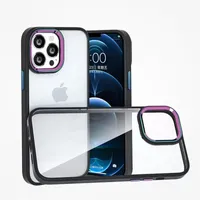 Luxry Fashion for iPhone 14 13 12 11 Pro Max Chace Case Metal красочная защита камеры защита от прозрачной задней крышки 8 цветов