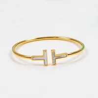 bracelet à manchette S925 Bracelet punk ouvert avec du diamant pour femmes Bijoux de mariage Cadeau cadeau en or bracelet