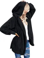 Women&#039;s Oversized Jackets Open Front Hooded Draped Pockets Cardigan Coat