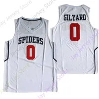 2022 Yeni NCAA Richmond Spiders Basketbol Forması 0 Jacob Gilyard College Boyutu Genç Yetişkin Beyaz Donanma