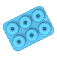 Baking Moulds 4pcs Portable Accessories Multifunctional Party Supplies Home DIY Silicone Donut Mold Rectangular Dishwasher Safe