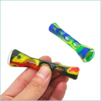 Smoking Pipes New Colorf Sile Glass Smoking Pipe Tips Filter Tube Innovative Design Easy Clean Portable Mini High Qua Cigarsmokeshops Dhnsh