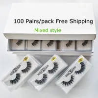 False Eyelashes Wholesale 3050100 Pairs 3D Mink Lashes Vendors Natural Makeup Eye Fake Bulk Items 220927