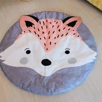 baby Round play mats Animal style Pography background blanket infant soft cotton carpet Crawling mat Carpet Toys Mat 220107248O