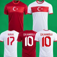 2021 Turkije voetbaltruien Arda Inan Tosun Tufan Erkin Malli Topa Calhanoglu Oztekin Home Red Away White Football Shirt Men's Sportsuniform