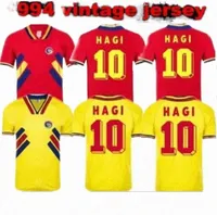 1994 Retro Edition Soccer Jersey 1994 Puchar Świata Rumunia Home Red 6 Chiriches 10 Maksyma koszula piłkarska na żółto #9 Raducioiu Footbal x78i #