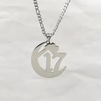 ICP stort kapitel 17 Ouija MacC Juggalo Pendant Charms Rostfritt st￥l NK Curb Chain Necklace 4mm 18-32 tum silver