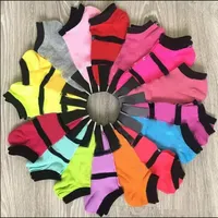 Fashion Pink Black Socks Adult Cotton Short Ankle Socks Sports Basketball Soccer Teenagers Cheerleader New Sytle Girls Women Sock with Tags 927