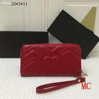 Marmont Latest Long Portable Wallet for Women Designer Purse Zipper money bag Ladies Card Holder Pocket Top Quality Coin Hold291M
