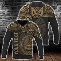 Men's Hoodies PLstar Cosmos American Samoa Culture 3D Printed Fashion Sweatshirts Zip Hooded For Men Women Casual Streetwear S16
