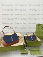 Classi Mini Jackie 1961 Hobo Denim Bag Women Luxurys Designers Shalled Bags Tote Tote Crossbody Under Arm Handbag Ladies Patchwork Purse 678843 636706 636712 636709 20