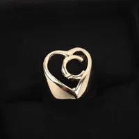 2022 Top quality charm punk band ring in 18k gold plated hollow design for women wedding jewelry gift have box stamp PS7305210S
