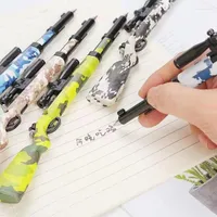 1Pcs Gun Shape Gel Pen 0.5mm Creative Black Ink Signature Kids Student Toys Writing Supplies Kawaii Stationery Children Gift