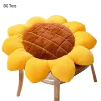 Plush Dolls Stuffed Sunflower Chair Cushion Soft Car Head Pillow Fower Shape Seat Cushion Girly Room Sofa Decor Gift For Girl Birthday 220927