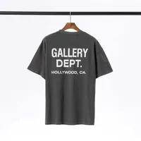 مصمم القمصان Mens Gallerydept Cash Dept Classic Letter Slogan المطبوعة Round Dound Neck Shirt Cotton Tshirt