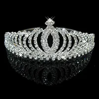 Hair Clips & Barrettes GETNOIVAS Sparkling Rhinestone Crown Women Silver Color Tiara Luxury Handmade Headband Bride Wedding Jewelr296S